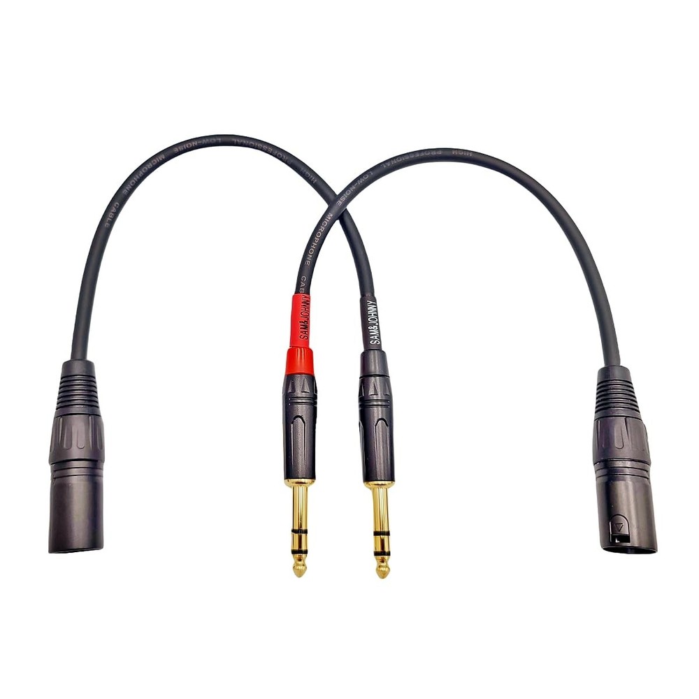 SamJohnny XLR Cable, 1/4 inches TRS to XLR Cables, 2 Packs XLR to 1/4 Balance…