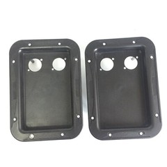 2 Large Thicken ABS Plastic Blank Speaker Jack Plates W/2 Cutouts For NL4MP 5×7″