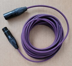 1 to 50’Ft Belden Purple Neutrik Gold XLR-M male to XLR-Female Microphone Cable