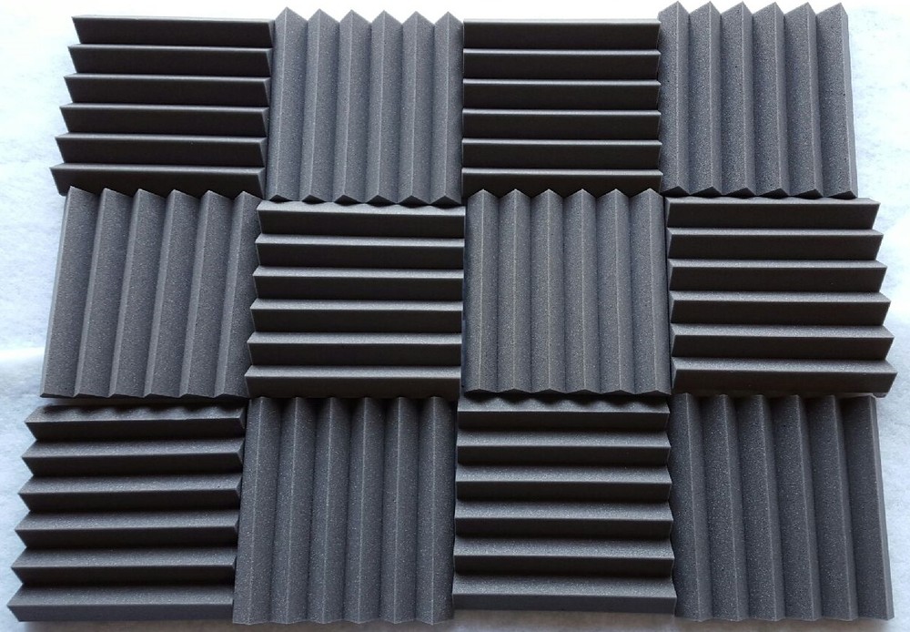 4 pack Acoustic Foam Tiles 2 x 12 x 12 (charcoal) * FREE SHIPPING