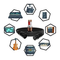 2-Pack EMB Pro 16AWG 8mm 25 Feet 100% OFC XLR Balanced Shielded Mic Audio Cable