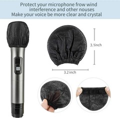 200 Pcs Funda Desechable Para Microfono Microfono De Mano No Tejido Parabrisa.