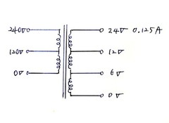 1pc AC power Transformer Input=AC 240V 120V 60Hz Output=AC 6V 12V 24V 120mA 3VA