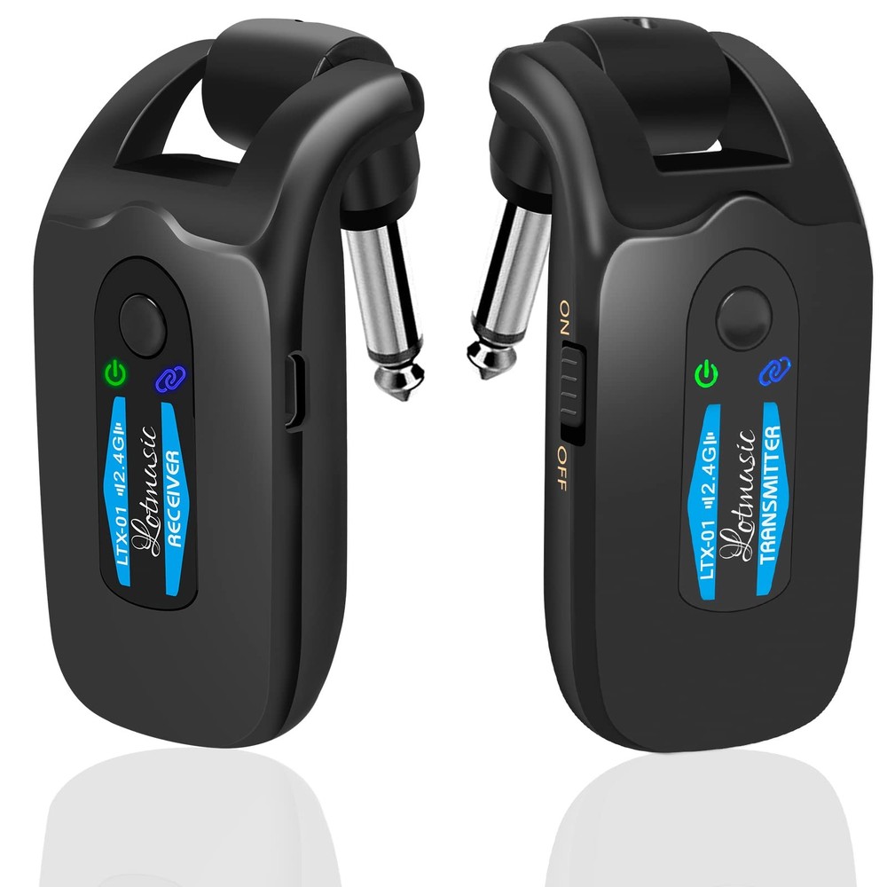 Wireless Guitar System with 4 Channels & 10+ Hours Battery Life Digital