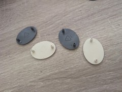Fender Passport Insert Oval Logo Red White Grey Insert Plug Part Replacement