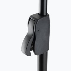 One-Hand Clutch Tripod Mic Stand + Universal Elliptical Rubber Microphone Clip