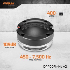 PRV D4400Ph-Nd v2 Phenolic 400 Watts 2″ Horn Driver Neodymium + WGP14-50X Blue