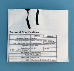 TELEX US600EL DYNAMIC PTT HAND MIC, NOISE CANCELLING |010-9008363