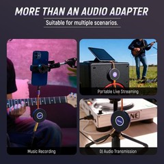 Portable Guitar Audio Interface with USB-C 24bit, 48kHz Mini Interface for DJ…