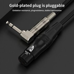 Right Angle 6.35mm TRS to XLR Female（3.3FT / 2PACK） Right Angle 1/4″ TRS to X…