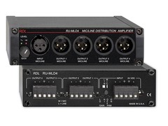 RDL RU-MLD4 Mic/Line Distribution Amplifier, One In – Four Out