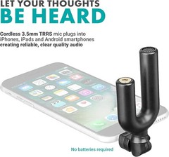 Movo MA2010 Omnidirectional 3.5mm Microphone with Headphone Monitoring Input