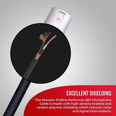 Monster Prolink Performer 600 XLR Male to XLR Female 30′ Microphone Cable