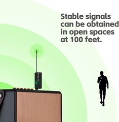 Wireless Microphone System Audio Dual Cordless Dynamic Handheld Mic, Recharge