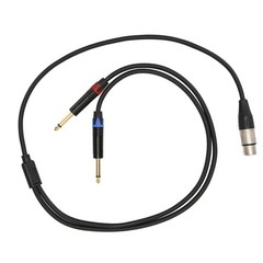 Dual 6.35mm Male To XLR Female Cable 24K Gold Plated Connectors Dual 1/4in NEW⭐