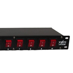 Xstatic X-PC10USB 10 Outlet AC Switch Panel & Power Conditioner w/USB Charging