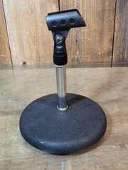 Vintage Adjustable Tabletop Microphone Stand Cast Iron Taiwan