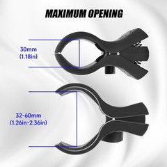 2 PCS Upgraded Adjustable Mic Holder Clip For Microphones 32mm To 60mm Mount
