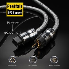 20A C19 Audio Power Cable Audiophile US EU Schuko Amplifier Power Cord