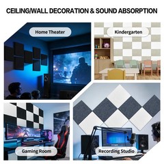 Sound Absorber – 31.5 X 23.6 X 0.4 Inches 6 Pack High Density Acoustic Absorp…