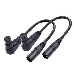 XLR Mic Extension Cable 90 Degree Female To Straight Male For Speaker Studio New