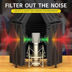 Portable Noise-Cancelling Microphone Shield – Ideal for Musicians and Podcasters