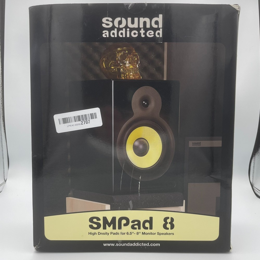 NIB Sound Addicted SMPad 8 Studio Monitor Isolation Pads 8” Foam Pair