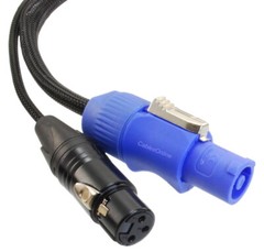 16AWG Stage Lighting Fixture PowerCon and DMX 3-Pin Combo Link Cable