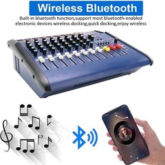 Professional Powered Mixer Power Mixing Amplifier 8 Channel Amp 16DSP USB 1500W