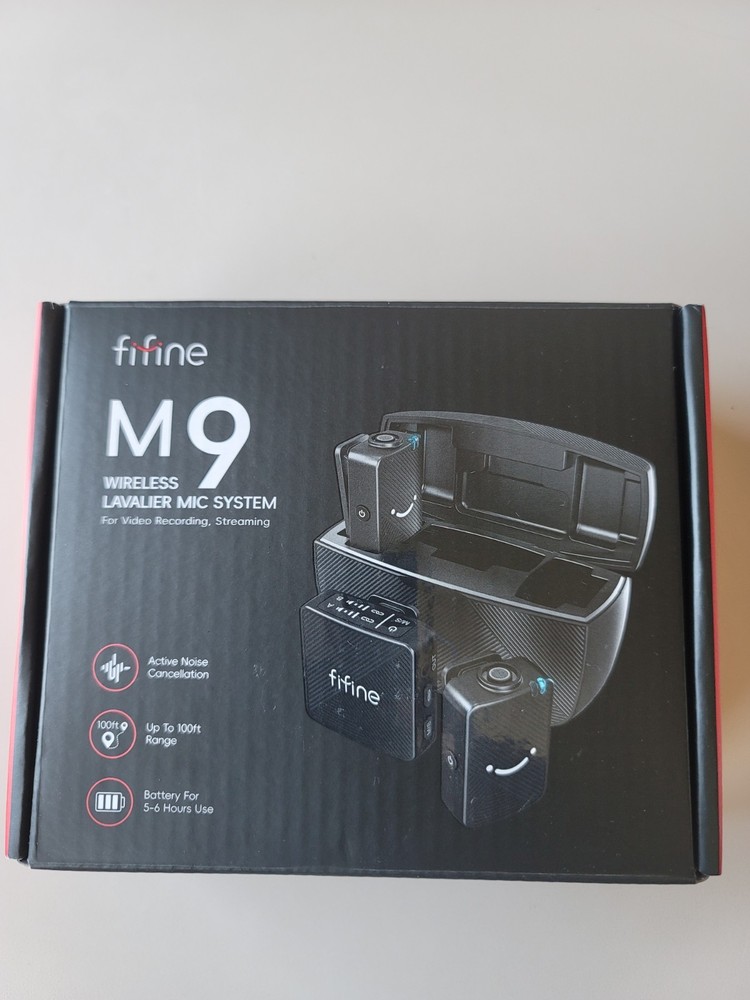 Fifine M9 Wireless Lavalier Microphone For Video Recording, Streaming