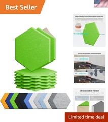 Eco-Friendly 12 Pack Hexagon Soundproof Panels – Perfect for Studios & Homes
