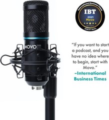 PC-M6 Universal Cardioid Condenser Microphone with XLR and 3.5mm, Shock Mount…