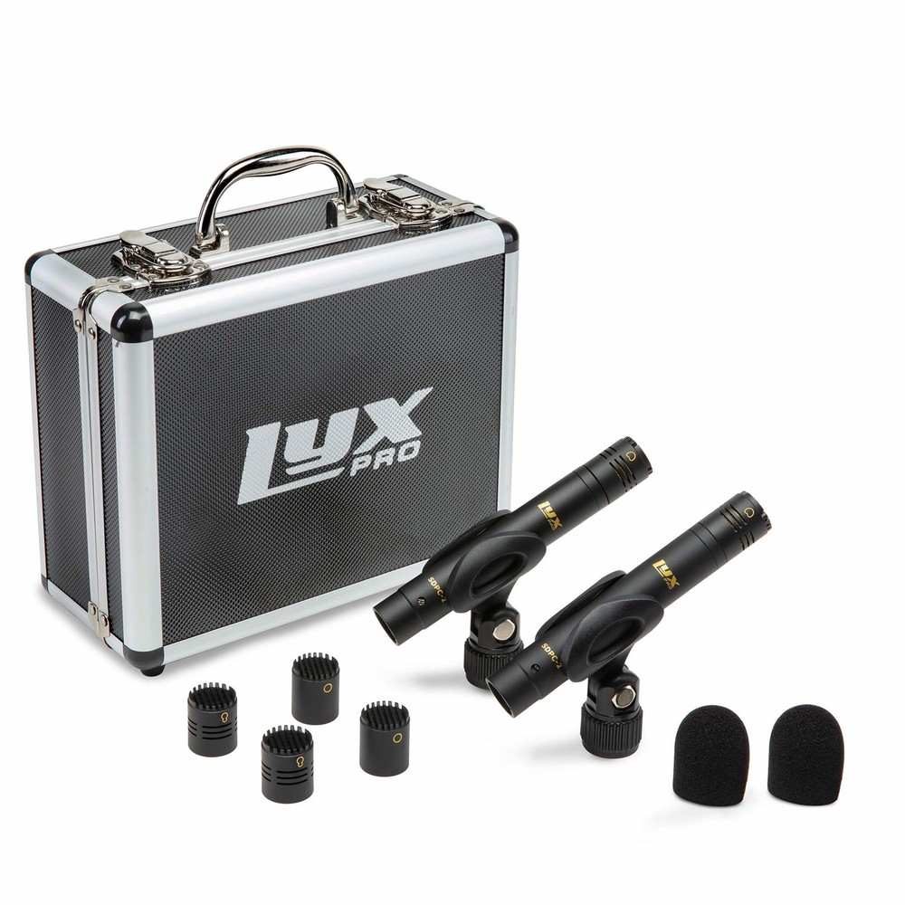 LyxPro Pencil Condenser Microphone Set Omni Cardioid Capsules Stereo Pair