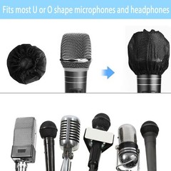 Disposable Sanitary Microphone Cover Karaoke Black Mic non-woven 100pcs / 200pcs