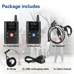 Retekess TT126 Two-Way Tour Guide System Mic Transmitter and One Receiver Church