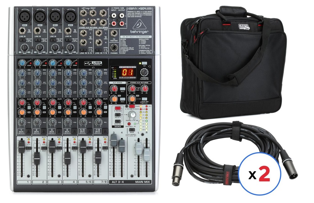 Behringer Xenyx X1204USB Mixer Bag Bundle