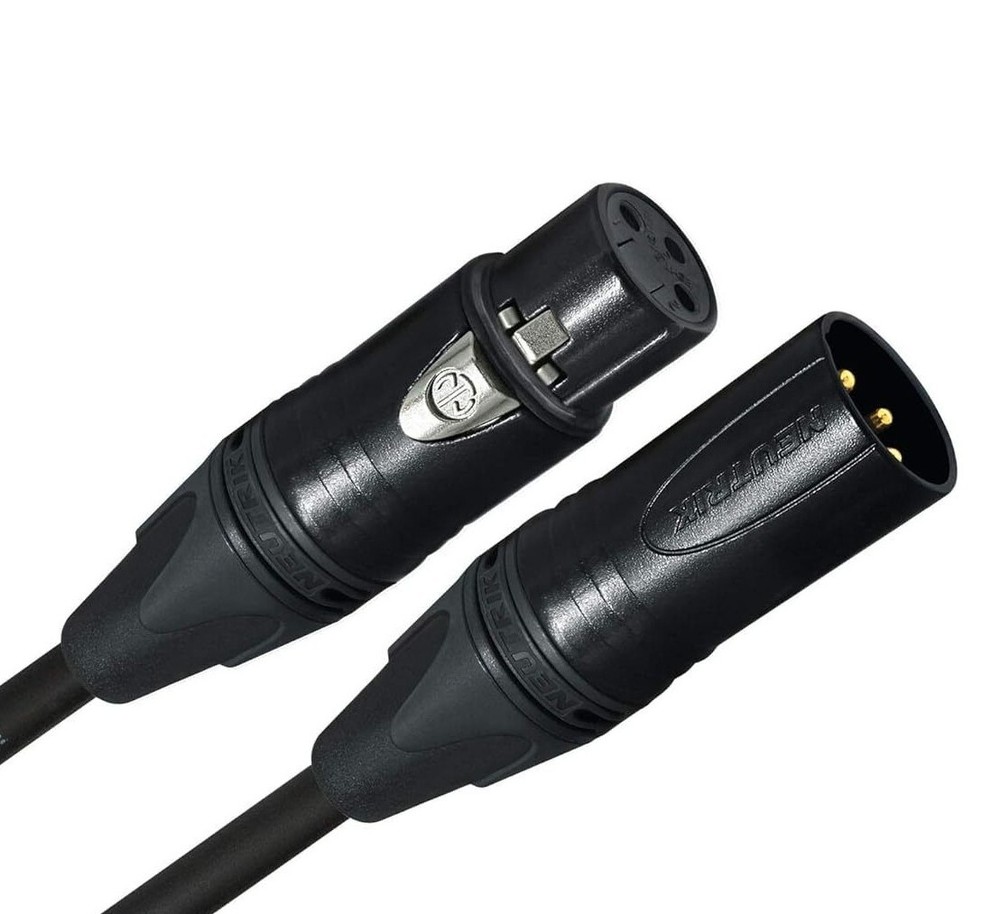 x’FT Mogami 2534 Neutrik Gold XLR-M to XLR-F Female balance Star Quad Gray Cable