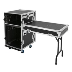 12U 2-Tier Free Standing DJ PA Rack 300kg Load for Studio, Home Theater & KTV