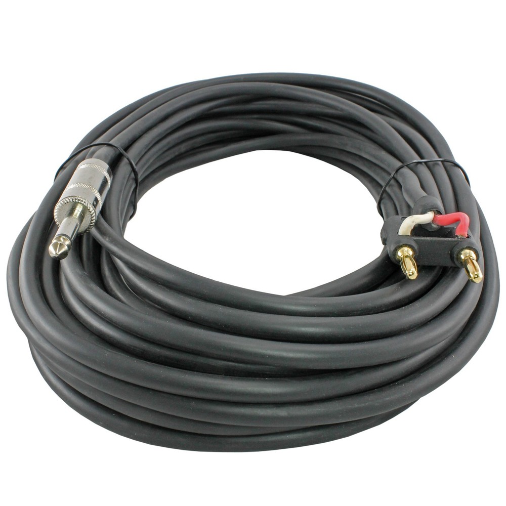 50ft foot feet pro audio 1/4 to dual banana plug 18 ga gauge PA DJ speaker cable