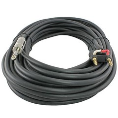 50ft foot feet pro audio 1/4 to dual banana plug 18 ga gauge PA DJ speaker cable
