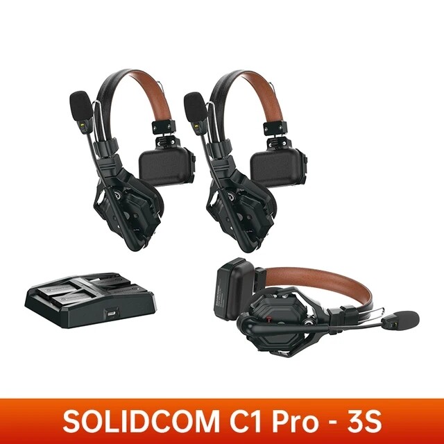 Hollyland Solidcom C1 Pro 3S Full-Duplex Wireless Intercom System Kit 3-Person