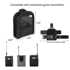 Transparent Front Wireless Bodypack Transmitter Pouch for Easy Monitoring