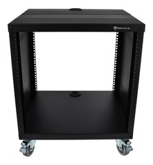 Rockville RR10U 10U Live Sound/Recording Studio Rack Case w/Wheels + Hardware