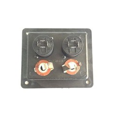 2Pc Plastic Jack Plate W/ Dual SpeakON NL4 & 1/4″ Female Jack PA Speaker 99x84mm