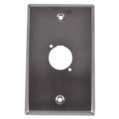 Stainless Steel Wall Plate For D Size Connectors Pro Audio Install Prepunched