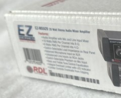 RDL MCA-20 Stereo Mixer Amplifier, NIB