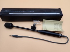Vintage Sony Ecm-31hvc microphone 3.5mm jack w/Original Case Bob Barker Style