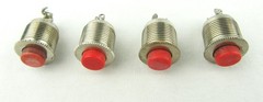 Switchcraft 903 Push Button Switch Red, Set of 4 – Used, Free Ship