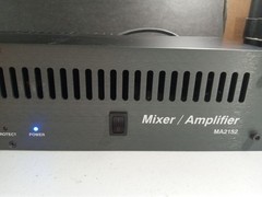 Rolls Mixer/Amplifier MA2152 Heavy Black Multiple Inputs 2 Mic Inputs Nice
