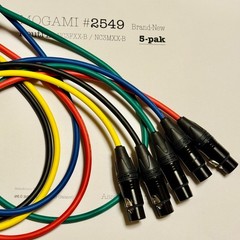 Mogami 2549 5 pcs 5-color XLR – Neutrik – Select Length – Assembled in Tokyo
